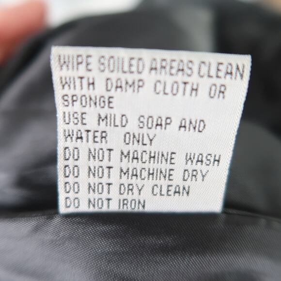 Vintage 90s Rave black faux leather tie front blazer jacket M - Picture 6 of 7